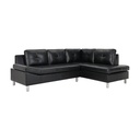 66527 OVIRA/L PVC CORNER SOFA/L BK