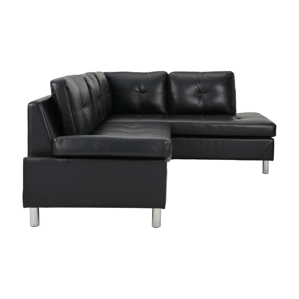 66527 OVIRA/L PVC CORNER SOFA/L BK