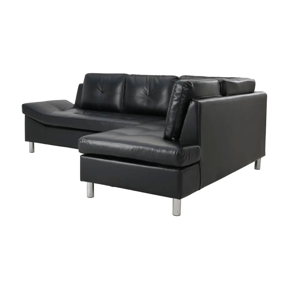 66527 OVIRA/L PVC CORNER SOFA/L BK