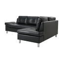 66527 OVIRA/L PVC CORNER SOFA/L BK