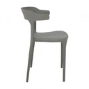 42524 TESSIE PLASTIC DINING CHAIR DGY, 65X48X93CM