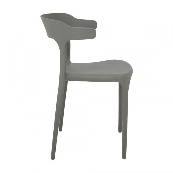 42524 TESSIE PLASTIC DINING CHAIR DGY, 65X48X93CM