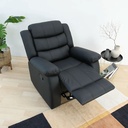 66518 LEMMA PVC MANUAL RECLINER 1/S BK