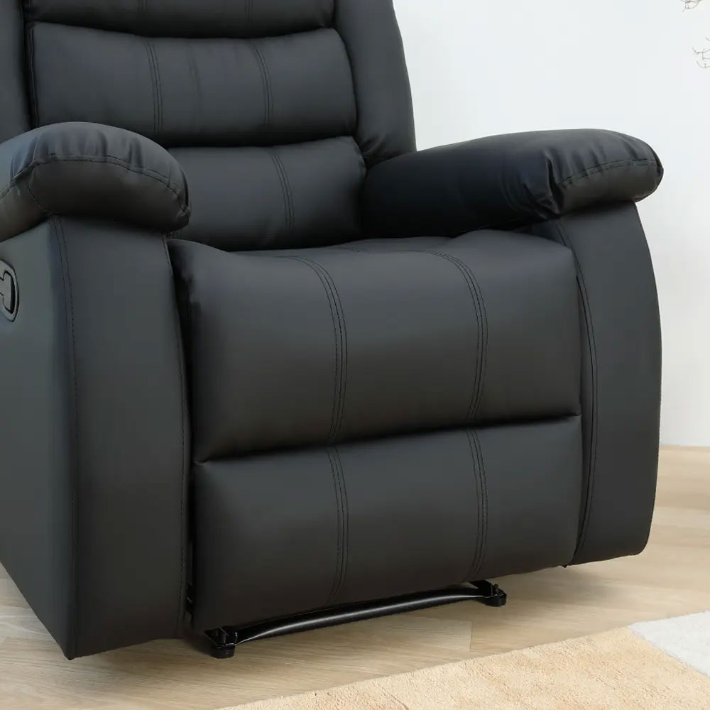 66518 LEMMA PVC MANUAL RECLINER 1/S BK