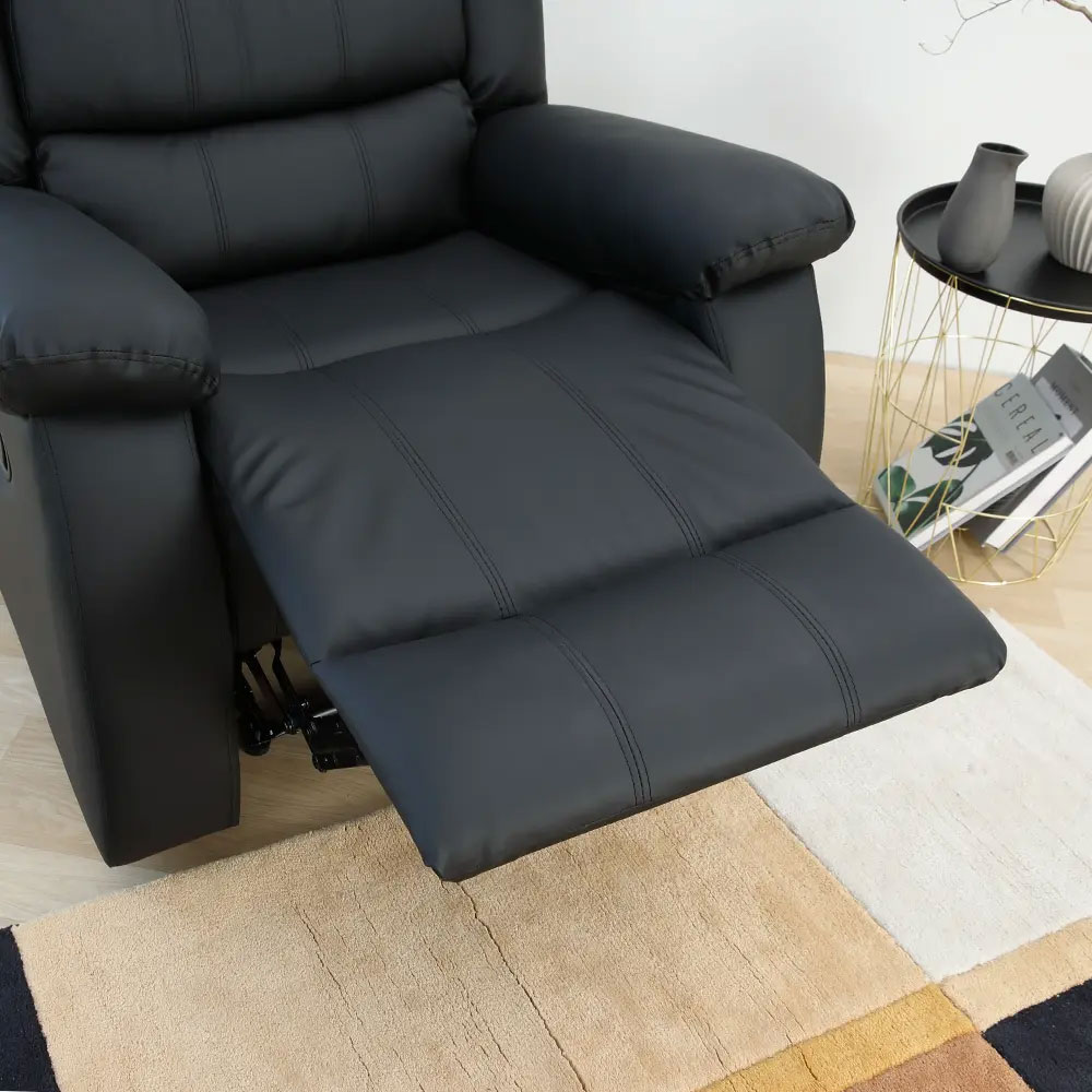 66518 LEMMA PVC MANUAL RECLINER 1/S BK