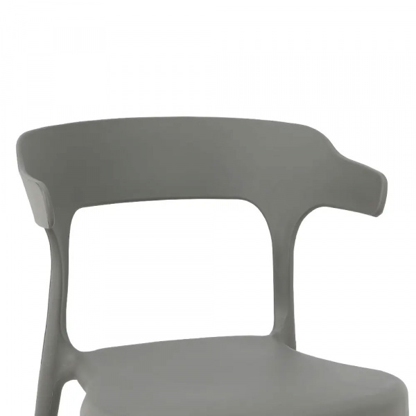42524 TESSIE PLASTIC DINING CHAIR DGY, 65X48X93CM
