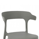 42524 TESSIE PLASTIC DINING CHAIR DGY, 65X48X93CM