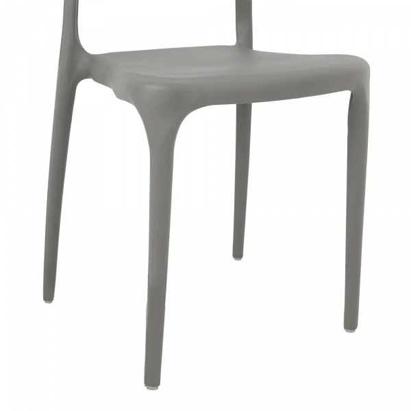 42524 TESSIE PLASTIC DINING CHAIR DGY, 65X48X93CM