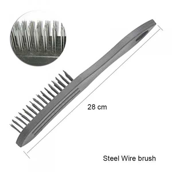 [00662] 00662 WIRE BRUSH 5 RAW PLASTIC BLACK HANDLE