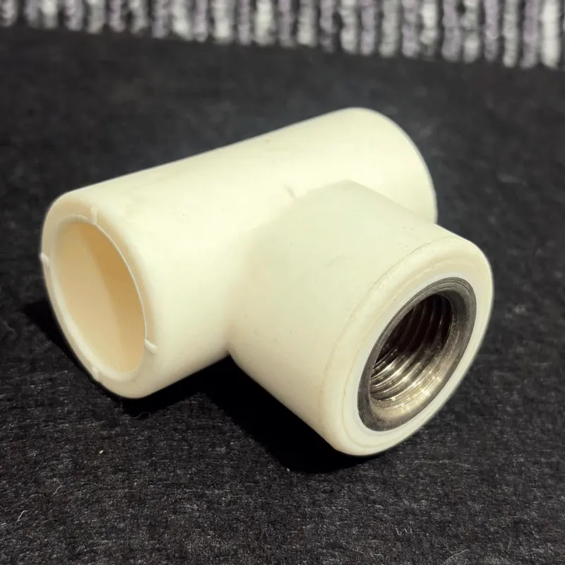 11452 VESBO REDUCING TEE HOT WATER FEMALE 25X20X25MM H/P WHITE
