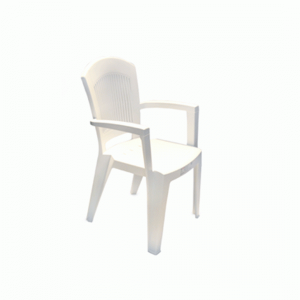 15019 PLASTIC SUPER ELEGANT MONOBLOC CHAIR WHITE ART 1900 SCAB
