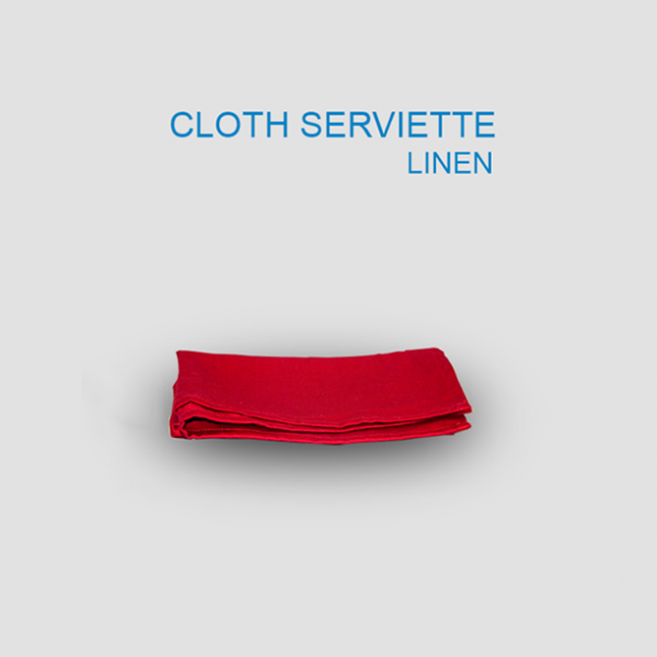 17322 CLOTH SERVIETTE 50X50CM RED Y020 PLAIN CANASIN