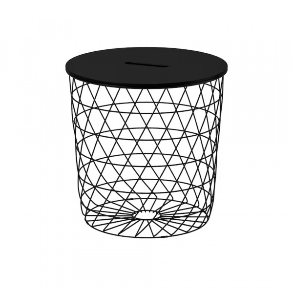 17411 STORAGE TABLE 44CM BLACK KVISTBRO 90480401