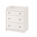 17413 CHEST OF 3 DRAWERS 70X84CM HAUGA WHITE 00107274