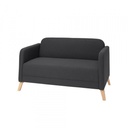 17427 2 SEAT SOFA LINANAS VISSEL DARK GREY