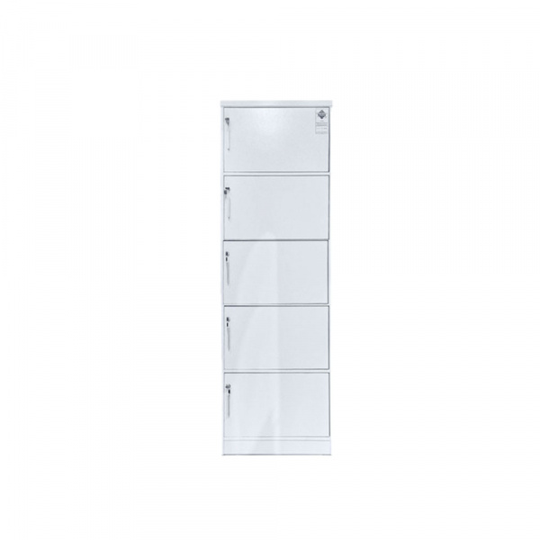 17739 STORAGE CABINET 5 DOOR (W/LOCK) - SUPER WHITE 1.92X0.6X0.41M - GV 5616(LO)