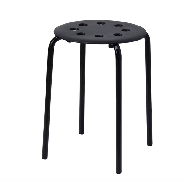 19148 BLACK STOOL 45CM 10135659