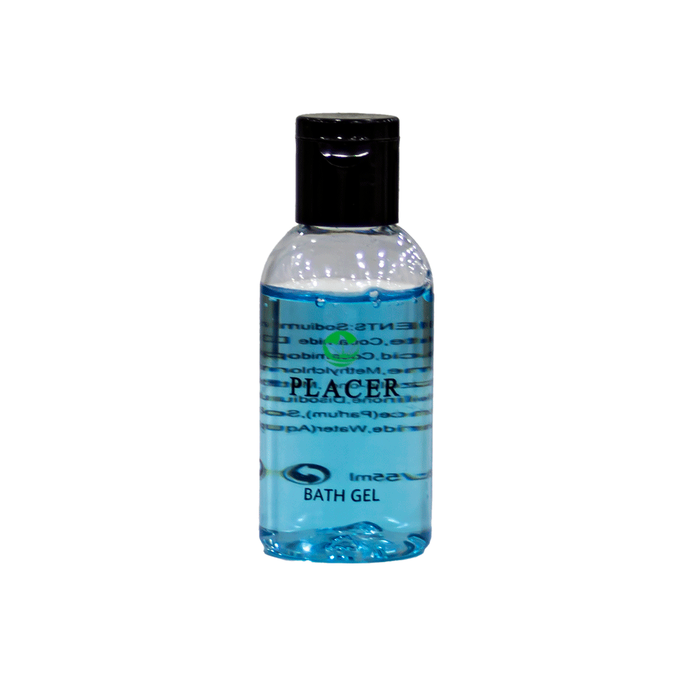 [19650] 19650 BATH GEL FLIP TOP ROUND BOTTLE 55ML - PLACER 50X200 CTN