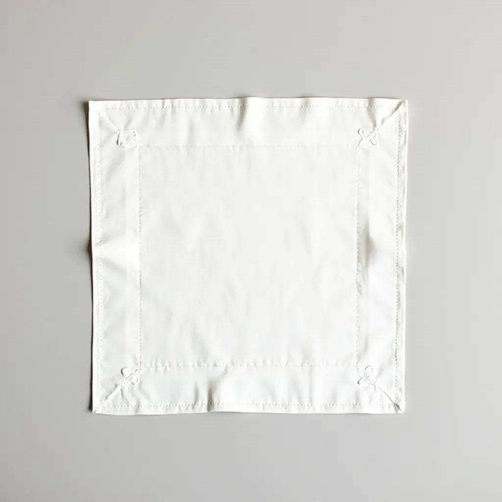 19911 CLOTH SERVIETTE 50 x 50cm WHITE Y007 PLAIN
