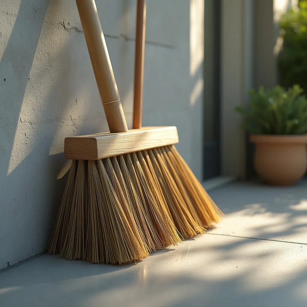 21413 BROOM HARD W/STICK NGT-833 (