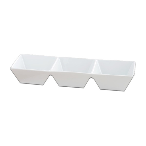 21480 SAUCE DISH 3 COMPARTMENT 18.5 CM # 03805 (WHITEWARE)