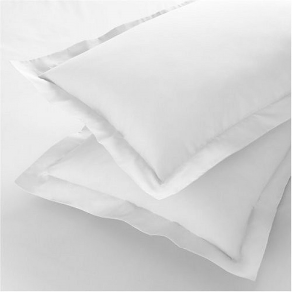 24067 PILLOW CASE PLAIN WHITE W/BOARDER 55X85CM CANASIN