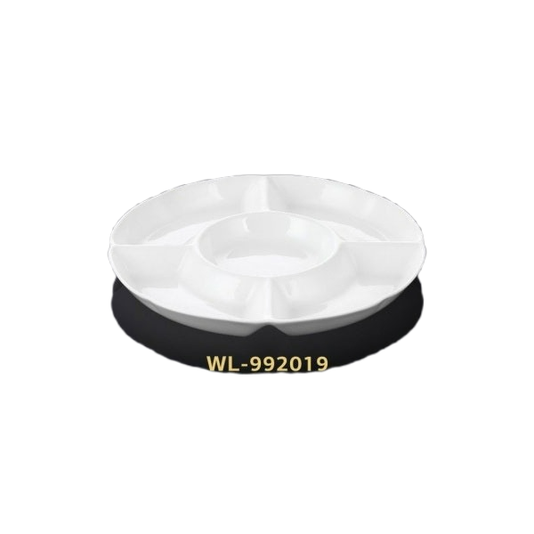 [30141] 30141 WILMAX DIVIDED ROUND DISH 10"/25.5CM 4X24CTN WL-992019