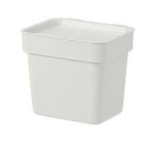 31074 HALLBAR BIN WITH LID, LIGHT GREY 22 20420203