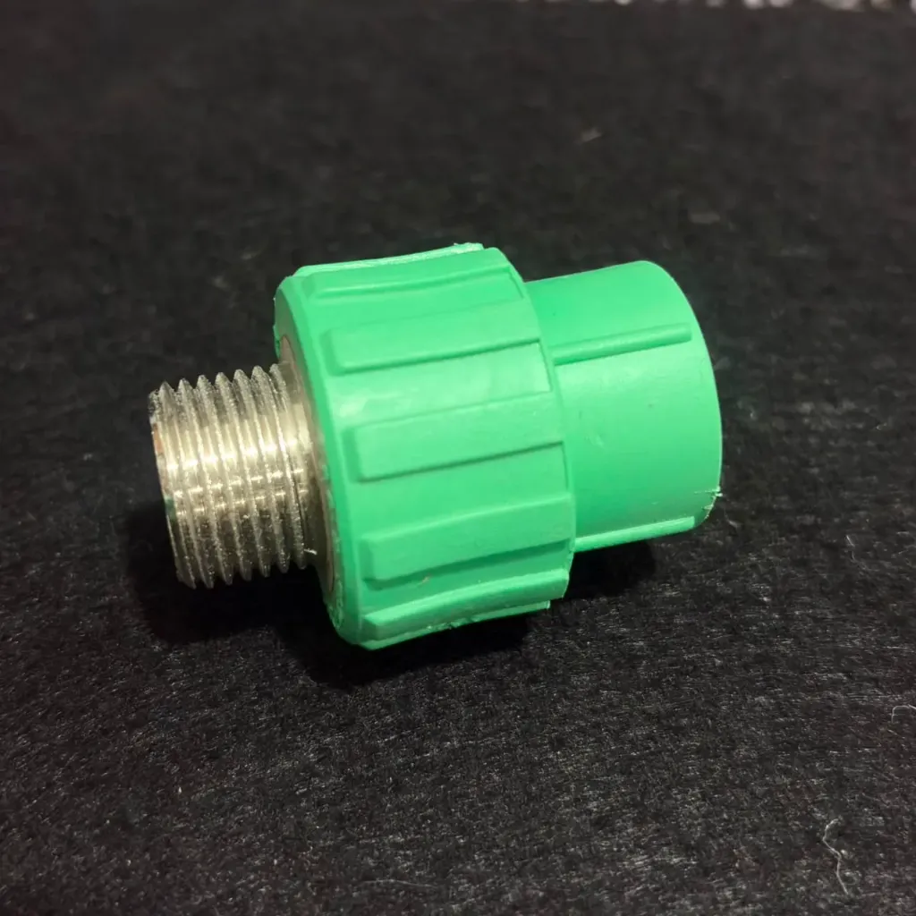 33322 PP-R HOT WATER MALE SOCKET H/P GA-4807 S20MM 1/2" GREEN (ASB)