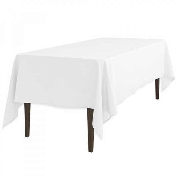 33617 TABLE CLOTH 130X130 CM PLAIN WHITE CANASIN