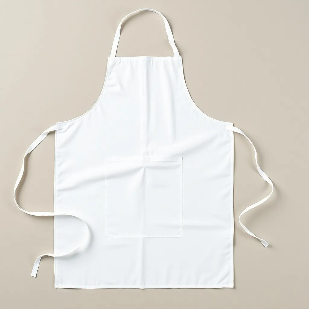 34309 COTTON APRON WHITE 40"X30" (TABLE LINEN) CANASIN