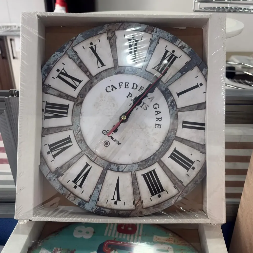 [34679] 34679 WALL CLOCK 1-7 CLKDJ 30-CM MIX CLOUR