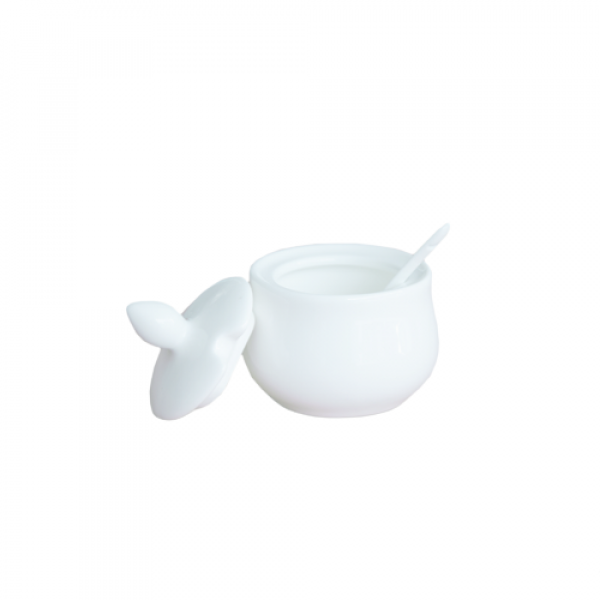38258 WILMAX MUSTARD POT WITH SPOON 4 OZ 130ML 6X72 BOX WL-996083