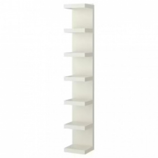 39356 WALL SHELF UNIT WHITE LACK 30X190CM