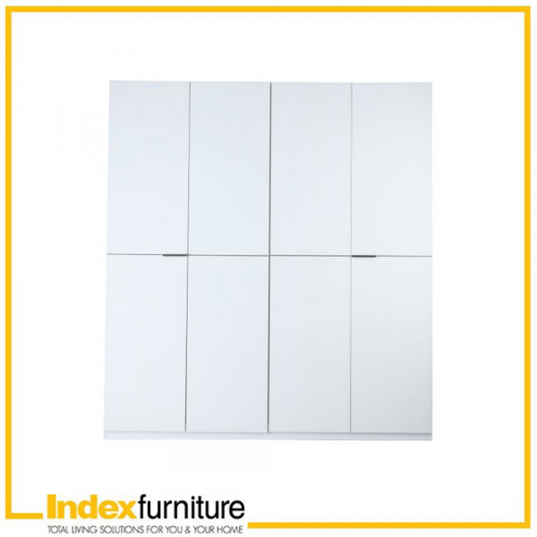 41809 BLANC 4 DOORS WARDROBE OPT-C 200CM WT#01