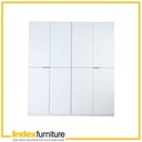 41809 BLANC 4 DOORS WARDROBE OPT-C 200CM WT#01