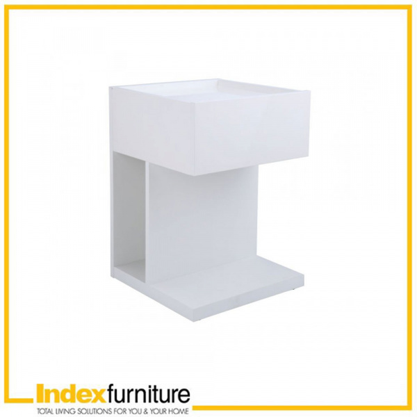 [41859] 41859 SEONA PNIGHT TABLE 39 CM HI-GLOSS WT
