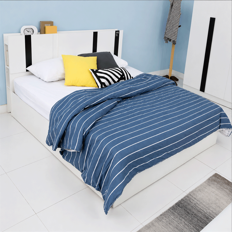 [41880] 41880 PIANO -P WOOD BED 5FT WT/BK