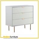42306 COCO CHEST 3 DRAWERS 90CM LGY/WT 90X39.7X83.7CM