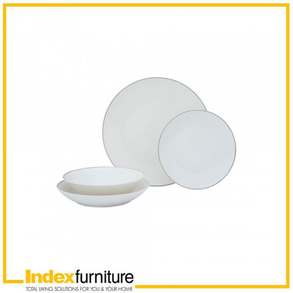 42368 WELLIA DINNERWARE 16 PCS/SET XX CM WT/SV