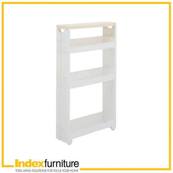 [42383] 42383 CHERINE 4-TIER NARROW BATH SHELF 45X12.5X75 CM WT/NT