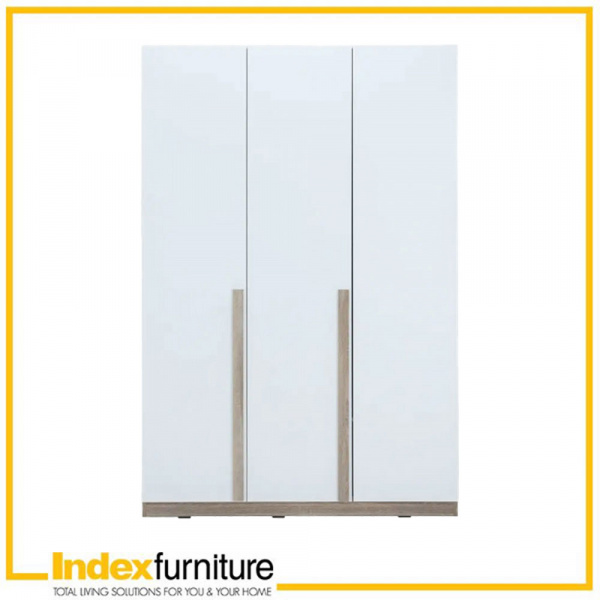 42486 MINIO WARDROBE 3DR 120CM NT/WT 120X51.2X180CM