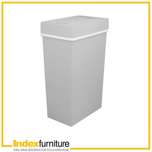 42513 SLIM SWING BIN 40 LITRE GY, 24.8X38X60.7CM