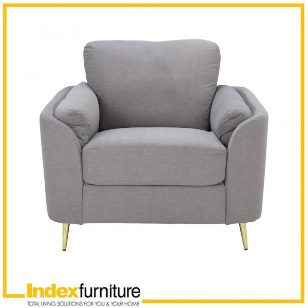 42521 GARNET FABRIC SOFA 1/S GY, 98X88X89CM