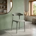 42524 TESSIE PLASTIC DINING CHAIR DGY, 65X48X93CM