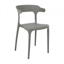 42524 TESSIE PLASTIC DINING CHAIR DGY, 65X48X93CM