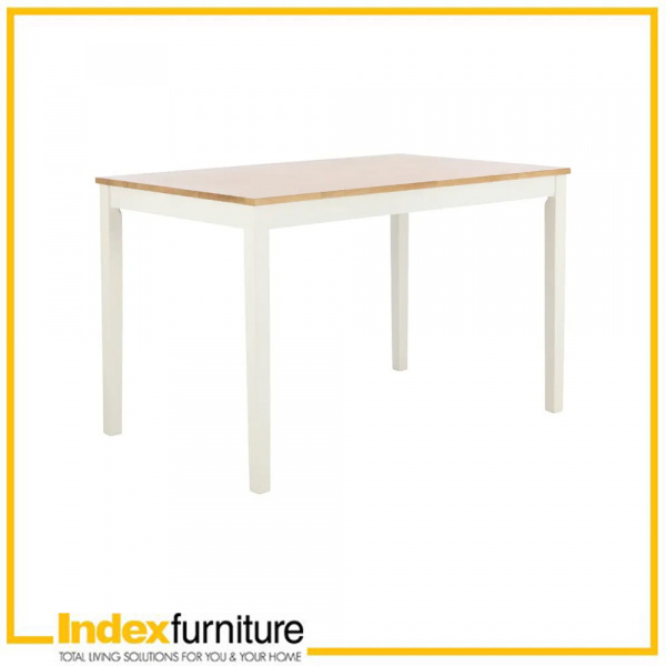 42527 MOZZARELLA DINING TABLE 120CM NT/WT, 120X75X75CM