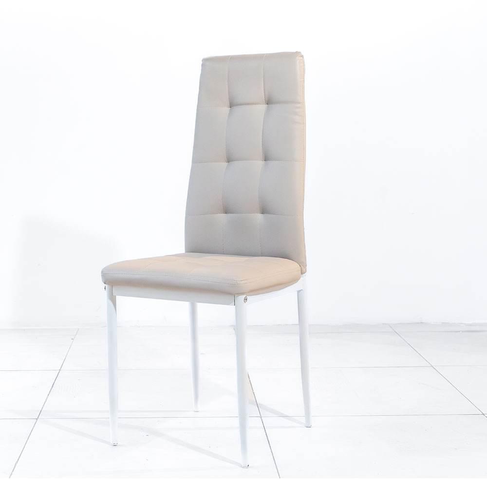 39651 SANDER DINING CHAIR DC-303 TORTORA PU + WHITE LEG