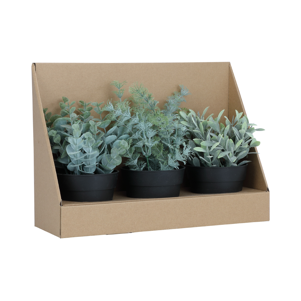 [61107] 61107 SHERON-B PLANT IN POT 3PCS/SET GN       