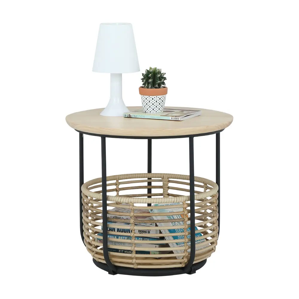 [61115] 61115 ONITSUKA SIDE TABLE+STORAGE H40 NT/BK   